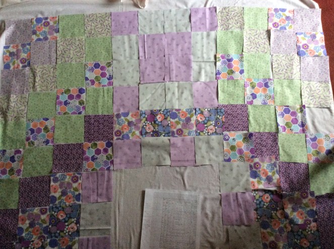 design layout for bee patchwork