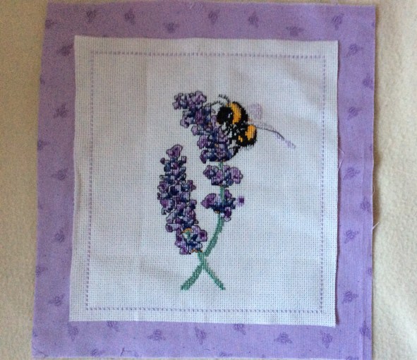 bee centre piece sewn on