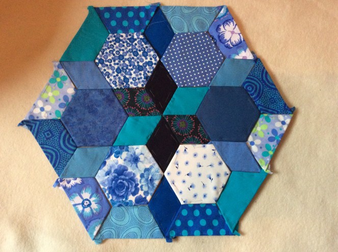 blue patchwork