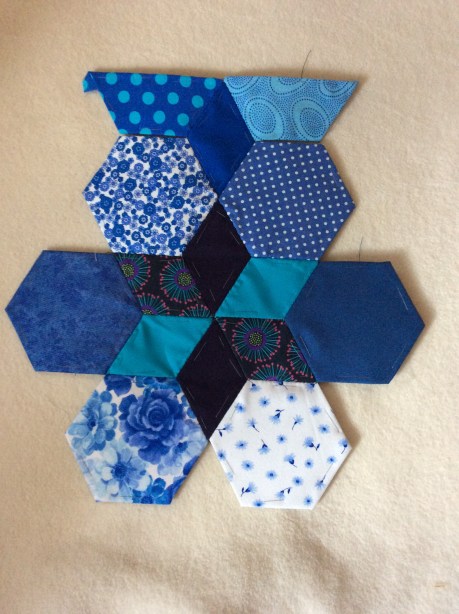 quilt block blue