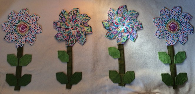 Psychedlic Dahlias design 1